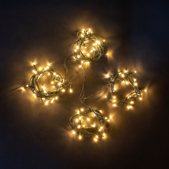 Светодиодная гирлянда Пятиминутка для ели высотой 2.1 м., 224 теплых белых LED ламп, зеленый ПВХ, Beauty Led (GFM224C-14-1WW) 
