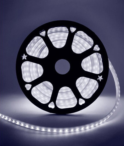 Неон торцевой 14*10 мм., 220V, белые LED лампы 100 шт на 1 м, бухта 50 м, Beauty Led (LCT-2W) 