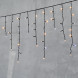 Светодиодная бахрома 3,1*0,5 м., 150 экстра теплых белых LED ламп, мерцание, черный провод ПВХ, LTC (PIL150BLW-11-2EWW) 