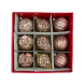 Набор пластиковых шаров Рандеву 80 мм., 9 шт., розовый с золотом, Christmas DeLuxe (87802) 