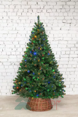 Искусственная елка Звездная 240 см., 570 мульти+теплых белых LED ламп, мягкая хвоя, ЕлкиТорг (189240)