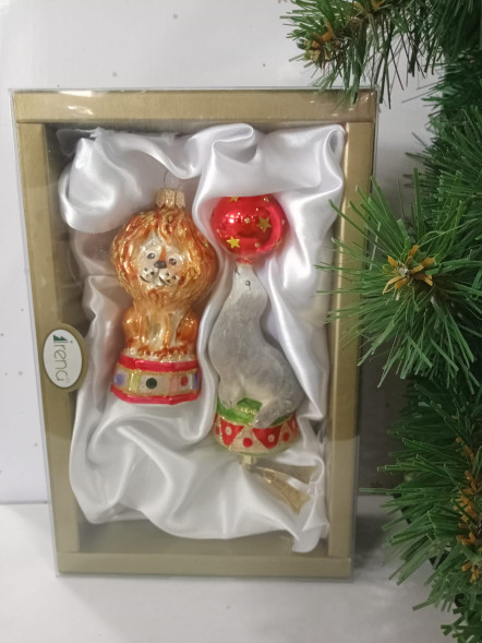 Набор стеклянных игрушек Циркачи, 2 шт., Irena CO (62366) 
