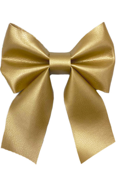 Елочное украшение Бант, 240 мм., золото, Эко-кожа, ПромЕлка (БТ5-240GOLD) 