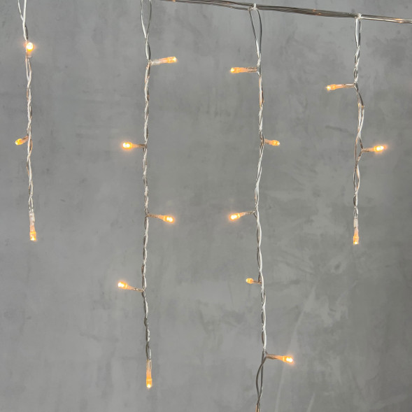 Светодиодная бахрома 4,9*0,5 м., 240 экстра теплых белых LED ламп, прозрачный провод ПВХ, Beauty Led (PIL240-10-2EWW) 