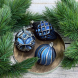  Набор пластиковых шаров Рандеву 80 мм., 9 шт., синий с золотом, Christmas DeLuxe (87800) 