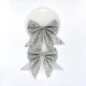 Набор бантов Бриджит 2 шт., 12x13 см., серебро с пайетками, Christmas DeLuxe (86910) 