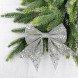 Набор бантов Бриджит 2 шт., 12x13 см., серебро с пайетками, Christmas DeLuxe (86910) 