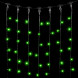 Светодиодный занавес 2*1 м., 200 зеленых LED ламп, черный провод ПВХ, LTC (PCL202-11-2G) 