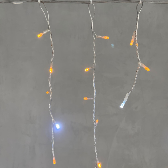 Светодиодная гирлянда бахрома 4,9*0,5 м., 240 желтых LED ламп, мерцание, прозрачный провод ПВХ, Beauty Led (PIL240BLW-10-2Y) 