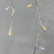 Светодиодная бахрома 3,1*0,5 м., 150 теплых белых LED ламп, мерцание, прозрачный провод ПВХ, LTC (PIL150BLW-10-2WW) 
