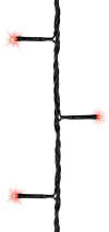 Светодиодная гирлянда с контроллером 9 м, 220V., 120 красных LED ламп, черный ПВХ, Kaemingk (494117)