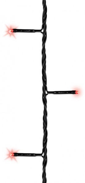 Светодиодная гирлянда с контроллером 9 м, 220V., 120 красных LED ламп, черный ПВХ, Kaemingk (494117) 