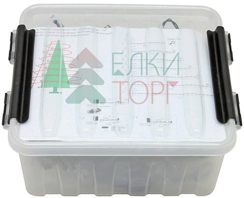 Светодиодная гирлянда Пятиминутка для ели высотой 2.4 м., 288 холодных белых LED ламп, зеленый ПВХ, Beauty Led (GFM288C-14-1W)  