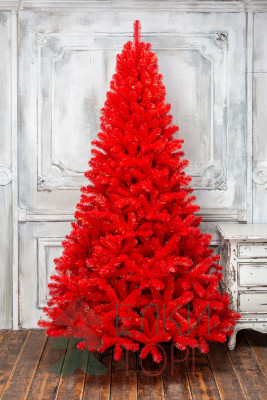 Искусственная елка Искристая 150 см., красная, мягкая хвоя, ЕлкиТорг (152150)