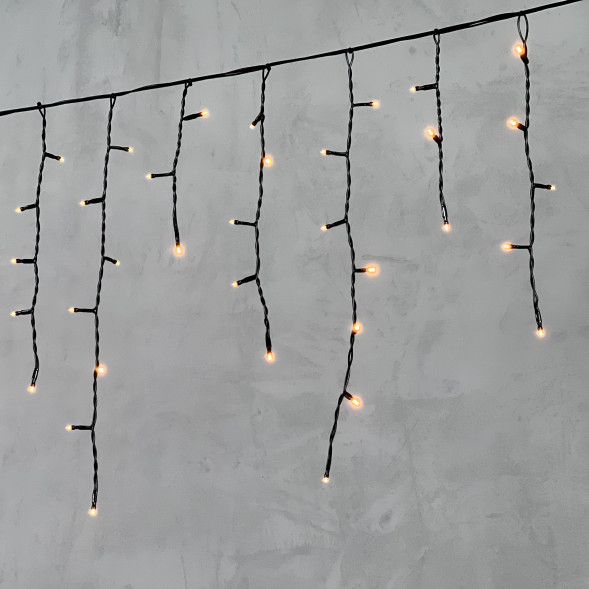 Светодиодная бахрома 4,9*0,5 м., 240 экстра теплых белых LED ламп, черный провод ПВХ, Beauty Led (PIL240-11-2EWW) 
