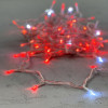 Светодиодная гирлянда с белым бликующим диодом 10 м, 220-230V., 100 красных LED ламп, прозрачный ПВХ, LTC (PST100BLW-10-2R)