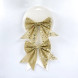 Набор бантов Бриджит 2 шт., 12x13 см., золото с пайетками, Christmas DeLuxe (86906) 