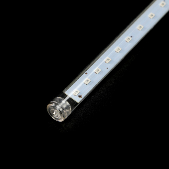 Гирлянда тающие сосульки 5*0.3 м., 24V., 160 синих LED ламп, коннектор, черный ПВХ, LTC (CCL160-10-1B) 