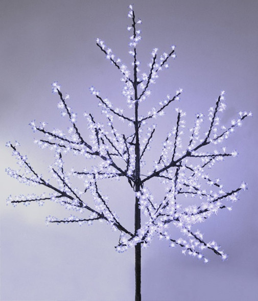 Светодиодная флористика Сакура 1.5 м., 220V, 540 холодных белых  LED ламп, черный провод, Beauty Led (540L-W) 