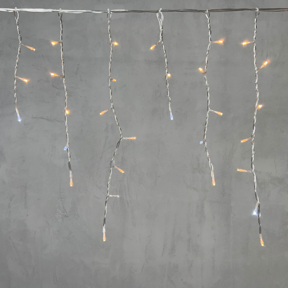 Светодиодная бахрома 4,9*0,5 м., 240 экстра теплых белых LED, мерцание, прозрачный провод ПВХ, Beauty Led (PIL240BLW-10-2EWW) 