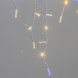 Светодиодная бахрома 3,1*0,5 м., 120 LED, тепло-белый, мерцание, белый провод каучук, LTC (ECO120BLW-8-2WW) 