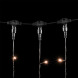Светодиодный занавес 2*2 м., 400 экстра теплых белых LED ламп, черный провод ПВХ, LTC (PCL402-11-2EWW) 