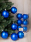 Набор пластиковых шаров Анет 80 мм., синий матовый, 6 шт., ЕлкиТорг (150303)