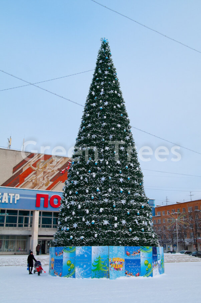 Уличная елка Уральская зеленая 5 м., каркасная, ПВХ, Green Trees (GT5URPVC) 