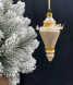 Винтажная стеклянная подвеска Золотой вихрь 14,2 см., 1 шт., Christmas DeLuxe (14018) 