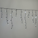 Светодиодная бахрома 3,1*0,5 м., 120 LED,  холодный белый, статика, чёрный провод каучук, LTC (ECO120-1-2W) 