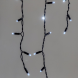 Светодиодная бахрома 3,1*0,5 м., 120 LED,  холодный белый, статика, чёрный провод каучук, LTC (ECO120-1-2W) 