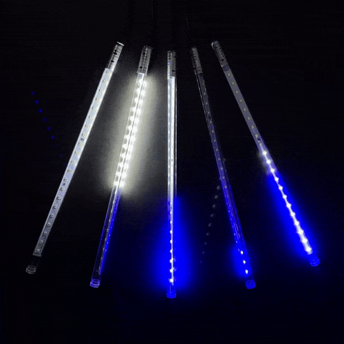 Гирлянда тающие сосульки 5*0.3 м., 24V., 160 бело - синих LED ламп, коннектор, черный ПВХ, LTC (CCL160-10-1WB) 