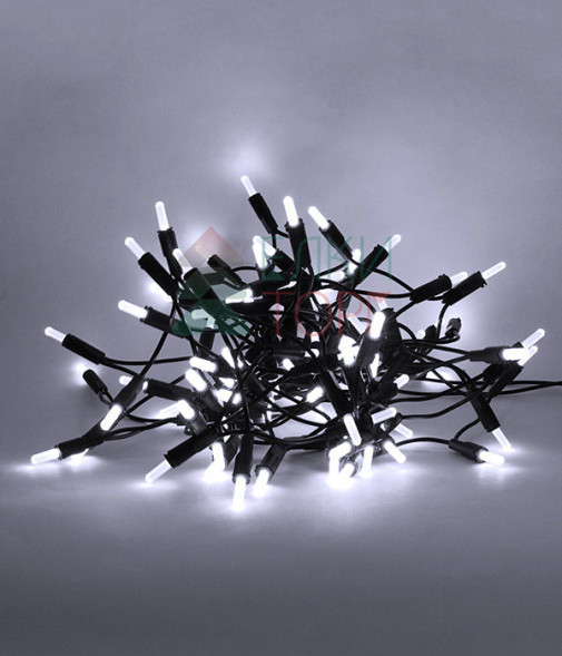 Светодиодная нить Самоцветы 100 холодных белых LED ламп, 10 м., 220В, зеленый провод, Beauty Led (SAM100-13-2W) 