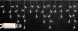 Светодиодная мерцающая бахрома с колпачком 3*0.5 м., 112 холодных белых LED ламп, белый провод, Rich LED (RL-i3*0.5F-CW/W)  
