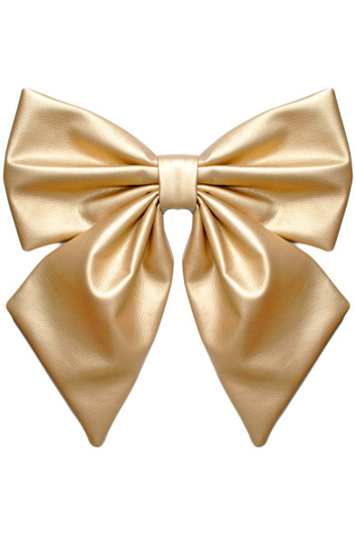 Елочное украшение Бант, 300 мм., золото, Эко-кожа, ПромЕлка (БТ3-300GOLD) 
