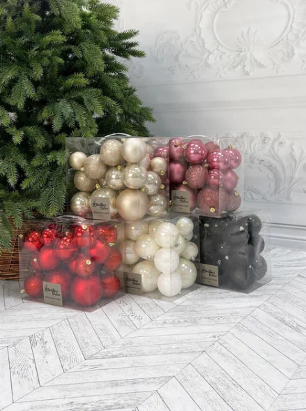 Набор пластиковых шаров Эллада 26 шт., черный, Christmas DeLuxe (87033) 