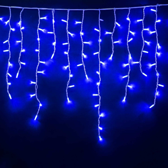 Светодиодная бахрома Sealed 3,2*0,9 м., 220V., 232 синих LED ламп, белый каучук, Beauty Led (LL232-8-2B) 