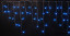 Светодиодная мерцающая бахрома 3*0.5 м., 220V, 112 синих LED ламп, прозрачный провод, Rich LED (RL-i3*0.5F-T/B)