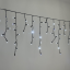 Светодиодная бахрома 3,1*0,5 м., 120 LED, холодный белый, мерцание, черный провод каучук, LTC (ECO120BLW-1-2W)