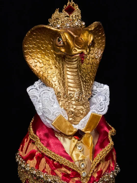 Винтажное украшение Королевский Змей на шаре 10х30 см., Christmas DeLuxe (89116) 