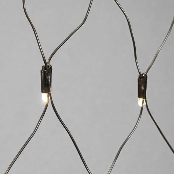 Светодиодная сетка с колпачком 2*2 м., 220В, 256 теплых белых LED, провод черный ПВХ, IP65, LTC (NTL256CAP-11-2WW) 