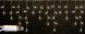 Светодиодная мерцающая бахрома с колпачком 3*0.5 м., 112 теплых белых LED ламп, белый провод, Rich LED (RL-i3*0.5F-CW/WW) 
