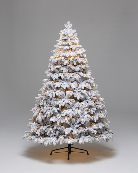 Искусственная елка Камчатская заснеженная 210 см., 505 теплых белых Led ламп., литая хвоя+пвх, ЕлкиТорг (134210) оптом