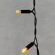 Светодиодная бахрома с колпачком 3,1*0,5 м., 120 экстра теплых белых LED ламп, черный провод ПВХ, IP65, LTC (PIL120CAP-11-2EWW) 