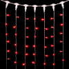 Светодиодный занавес 2*3 м., 600 красных LED ламп, прозрачный провод ПВХ, LTC (PCL602-10-2R)