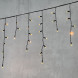 Светодиодная бахрома с колпачком 3,1*0,5 м., 120 желтых LED ламп, черный провод ПВХ, IP65, LTC (PIL120CAP-11-2Y) 