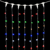 Светодиодный занавес 2*2 м., 400 разноцветных LED ламп, мерцание, прозрачный провод ПВХ, LTC (PCL402BLW-10-2M)