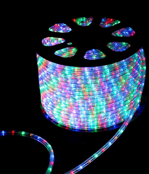 Дюралайт круглый направленный диаметр 13 мм., 220V., разноцветные LED лампы, бухта 100 м, Beauty Led 