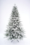 Искусственная ель заснеженная Ленинградская 180 см., литая хвоя + ПВХ, Max Christmas (ЕЛСЗ18)