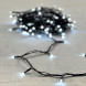 Светодиодная нить 100 холодных белых LED ламп, 10 м., 24В, черный провод ПВХ, LTC (PST100-11-1W) 